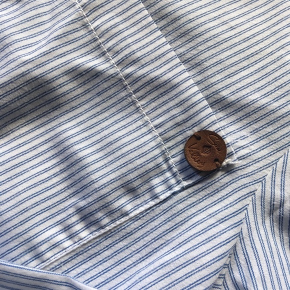 Pinstripe Blue & White Button Down NWT - Picture 6 of 7